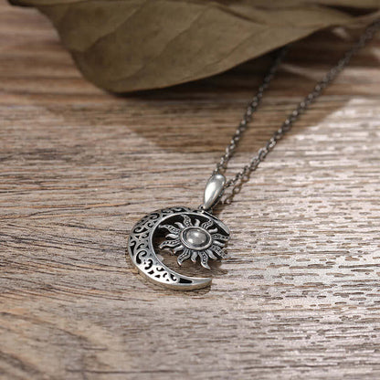 "Moon & Sun" Celtic Sterling Silver Necklace