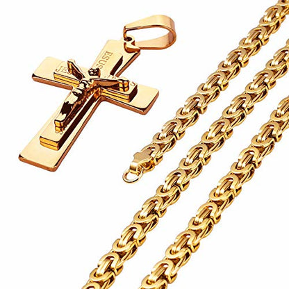 Men's Golden Cross Necklace