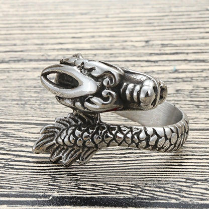 Dragon Head Ring Retro Personality Punk Trendy Man