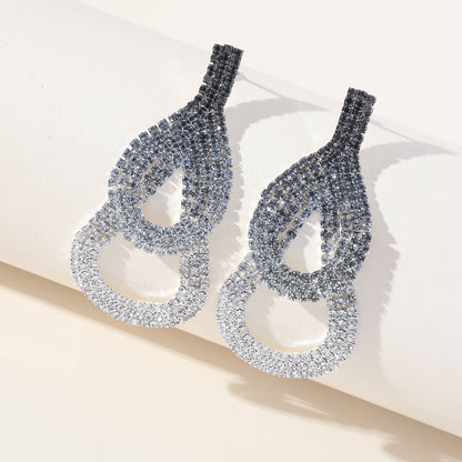 Christmas Series Inlaid Zircon Exaggerated Long Earrings