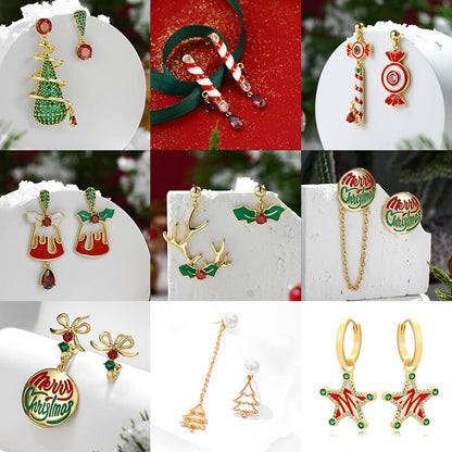 Women's Christmas Bell Snowflake Alloy Earrings