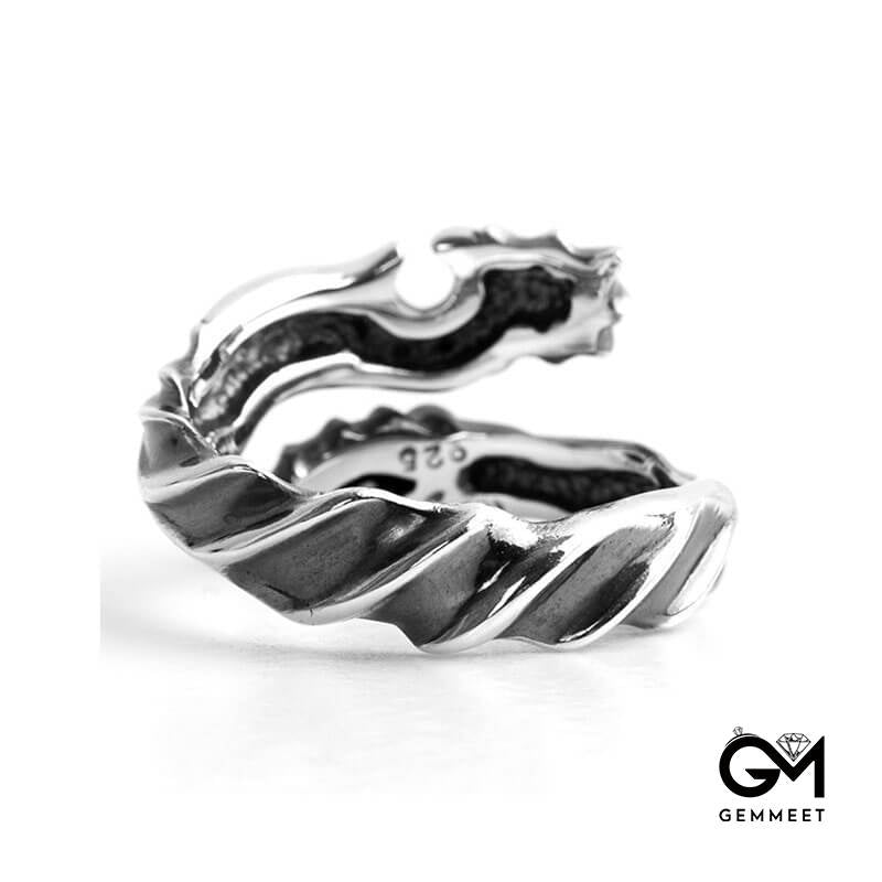 Evil Black Onyx Twisted Cascade Ring