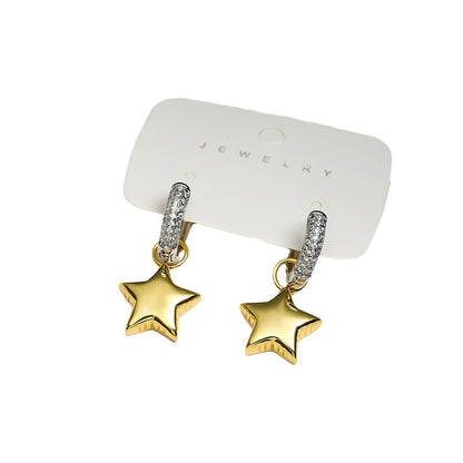 Cute Star & Heart Dangle Earrings