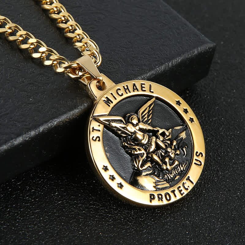 St Michael Catholic Medal Necklace