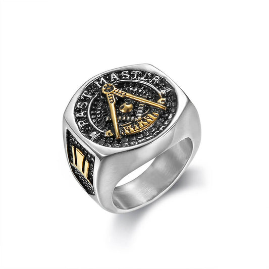 Masonic Titanium Steel Ring