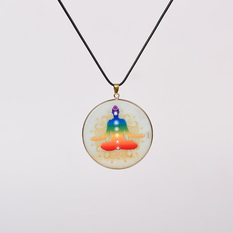 Crystal Hamsa Chakra Tree Of Life Necklace