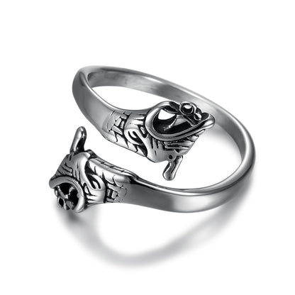 Stainless Steel Unisex Viking Patronus Ring