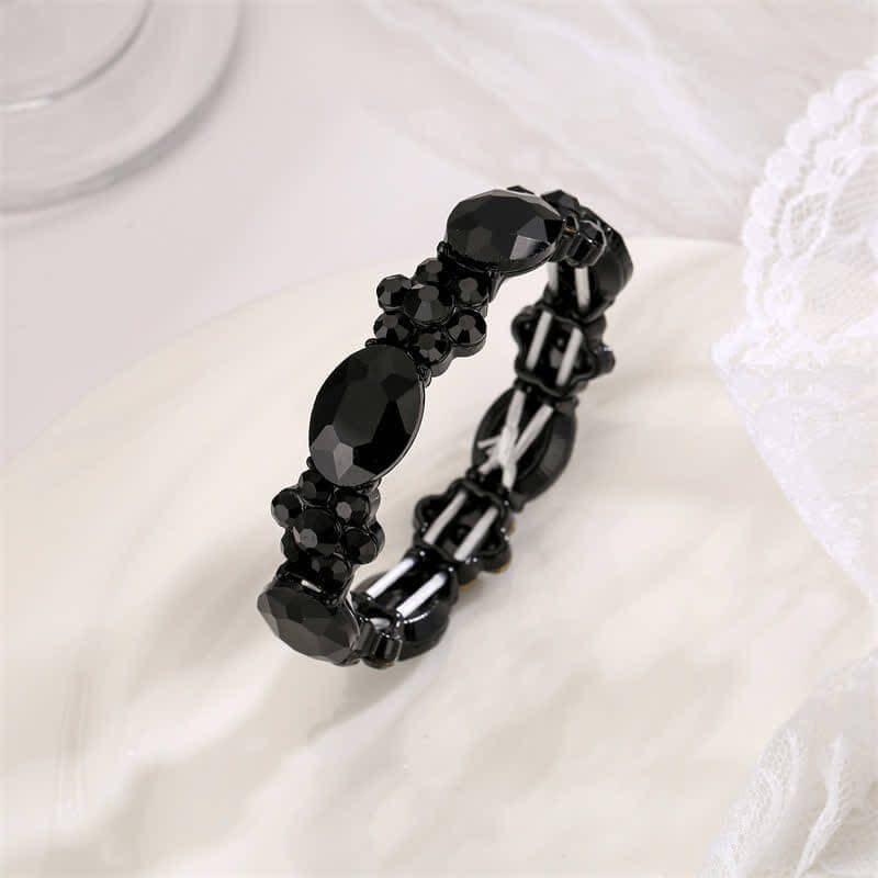 Women's Oval Rhinestone Stretchy Bracelet