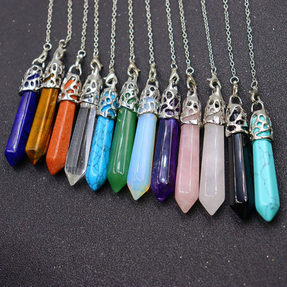 Crystal Bullet Protection Gemstone Necklace