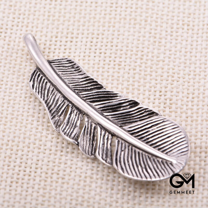 Cool Titanium Steel Feather Necklace