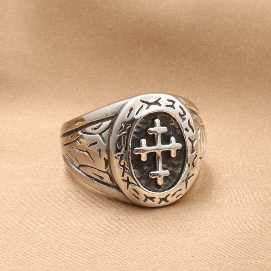 Mars Cross Retro Trendy Men's Ring