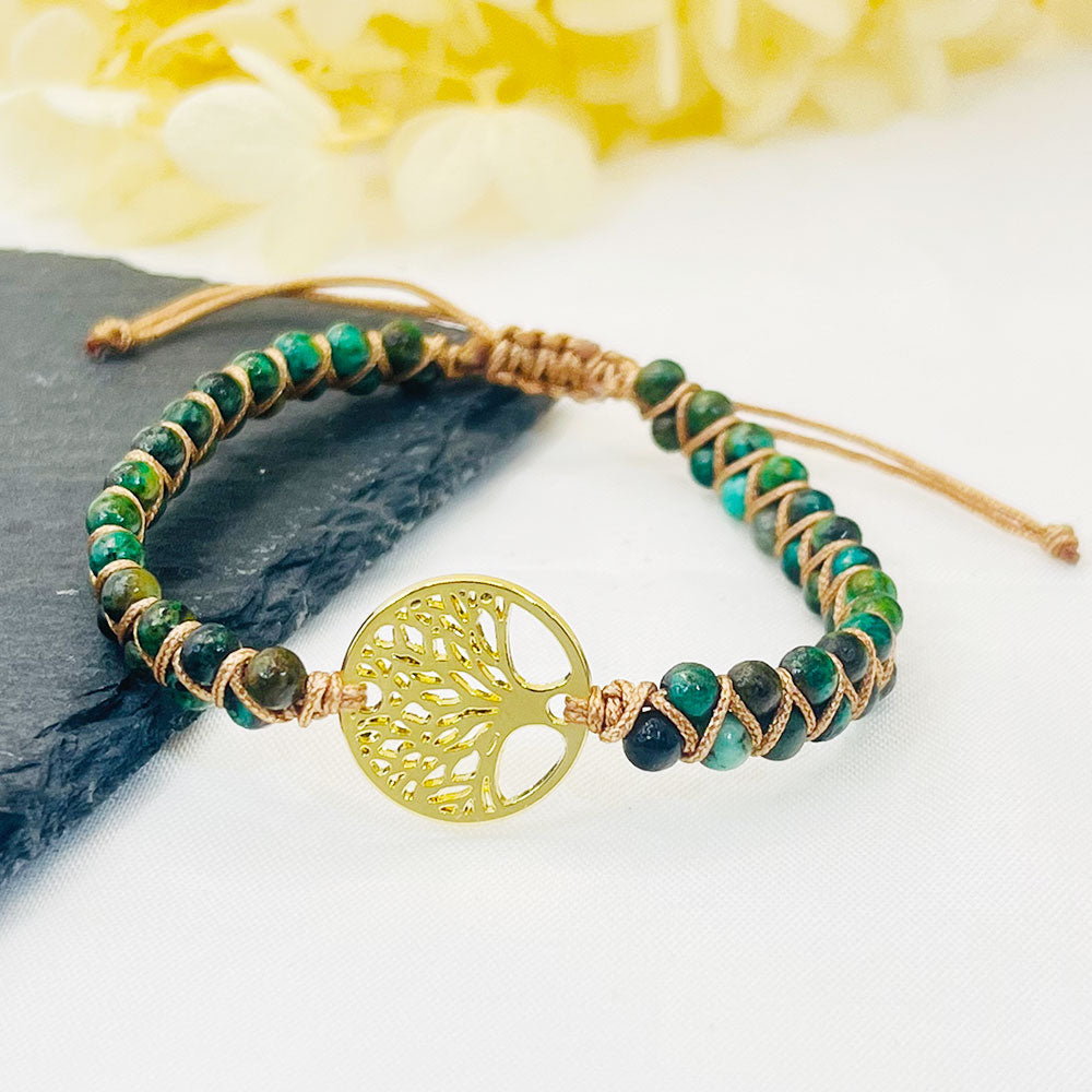 Tree of Life African Turquoise Handwoven Bracelet