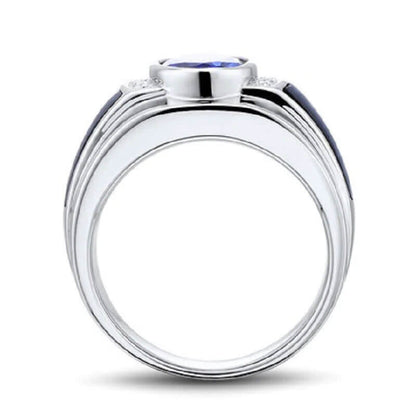 Men's Sapphire Stylish Minimalist Ring