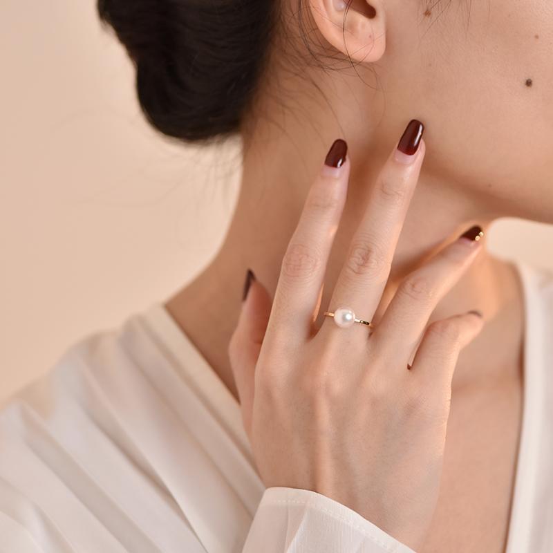 Pearl Embellished Princess Ring