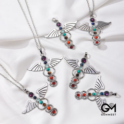 Wing 7 Chakra Healing Necklace