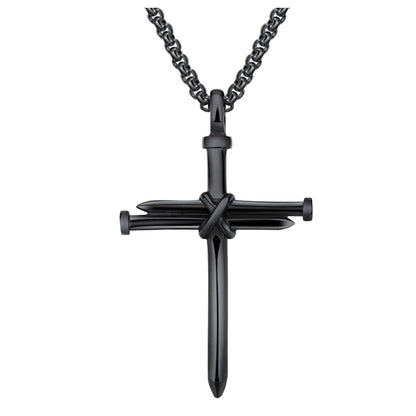 Stainless Nail Cross Necklace