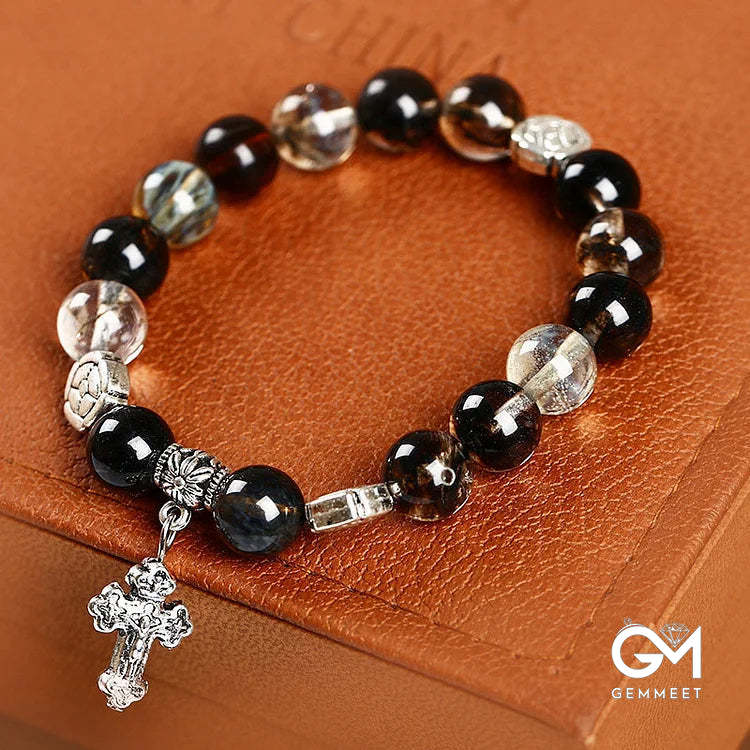 Natural Stone Cross Symbol Bracelet