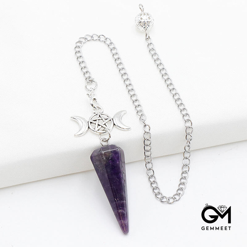 Crystal Conical Star Moon Spirit Pendulum