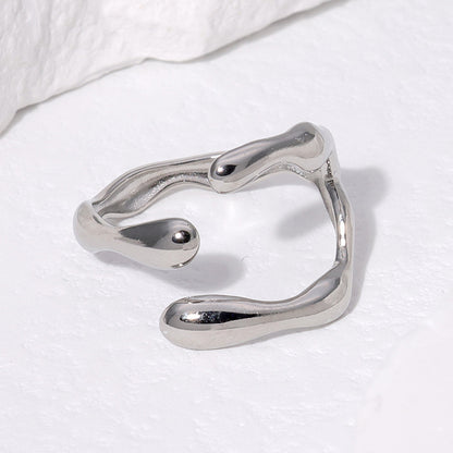 Fashion Irregular Irregular Stainless Steel Opening Ring