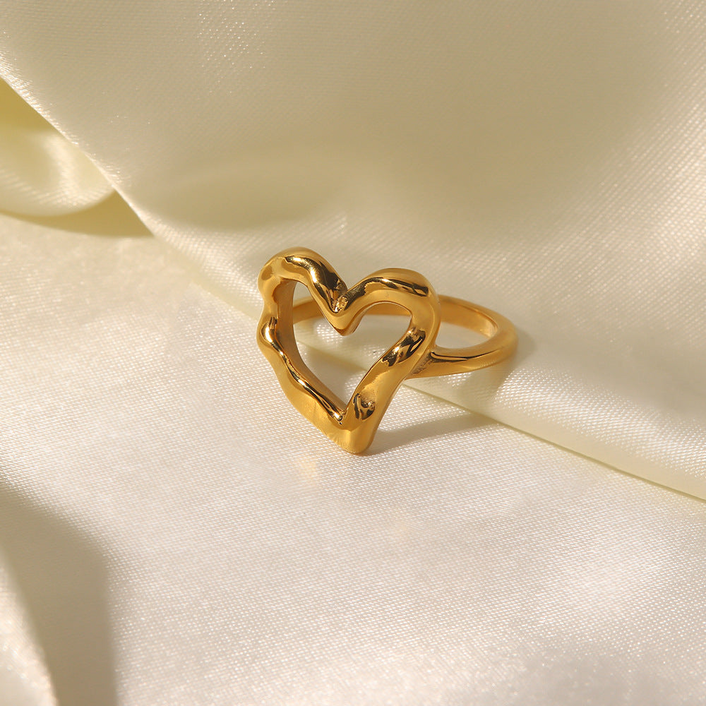 Love Titanium Steel Gold-plated Ring