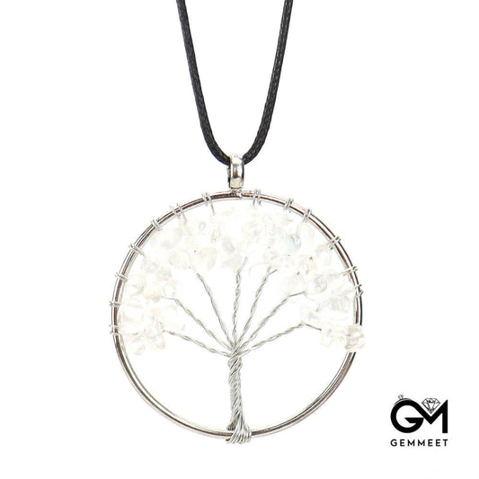 Tree of Life Simple Crystal Necklace