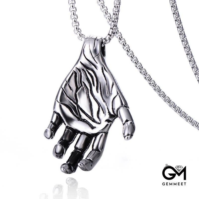 Stainless Steel Ghost Claw Necklace for Men