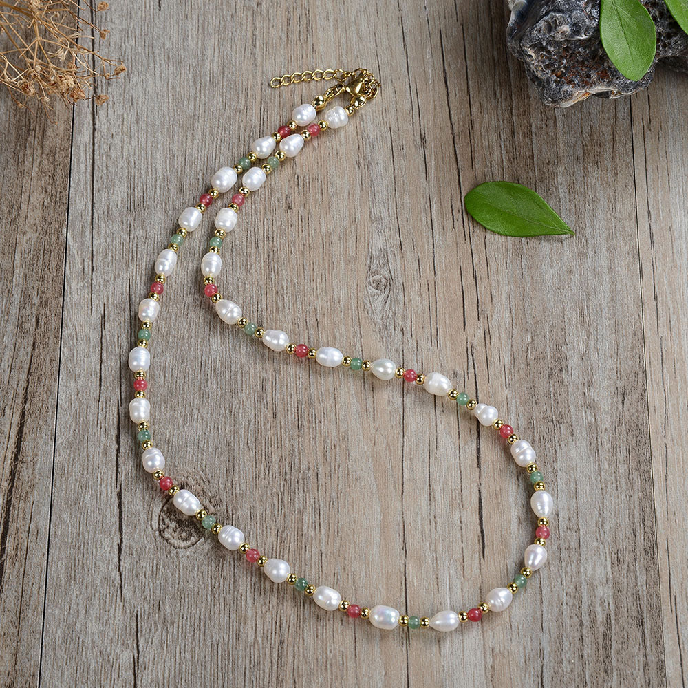 Pearl Lucky Stone Fashion Necklace