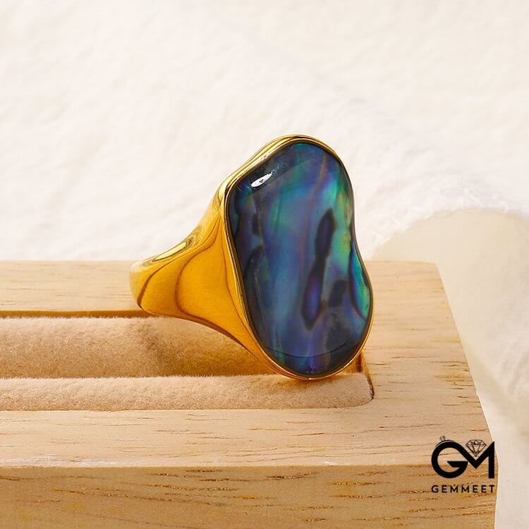 Irregular Colored 18K Titanium Steel Ring