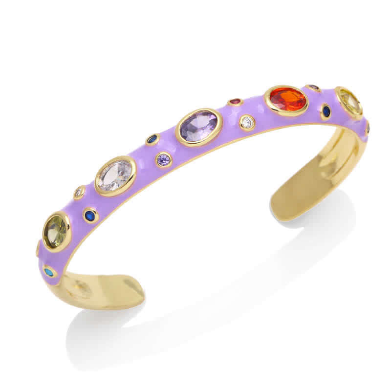 Cute Candies Color Stones Cuff Bangcle