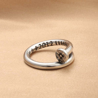 Personalized Nail Retro Trendy Men's Ring