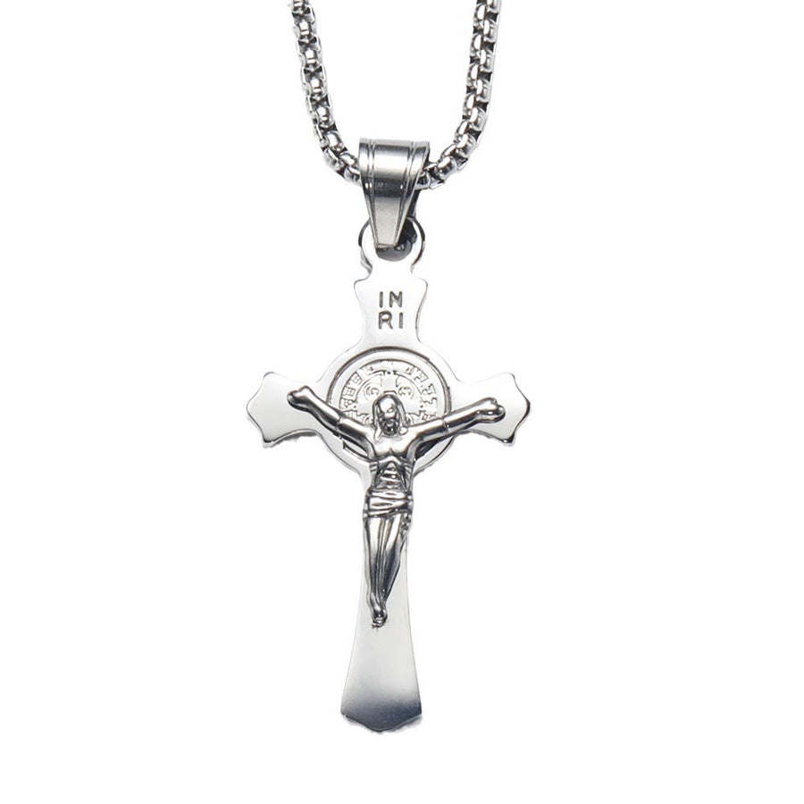 Men's Stainless Steel Christ Cross Necklace