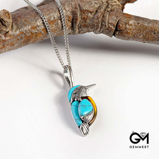 Turquoise Bird Necklace