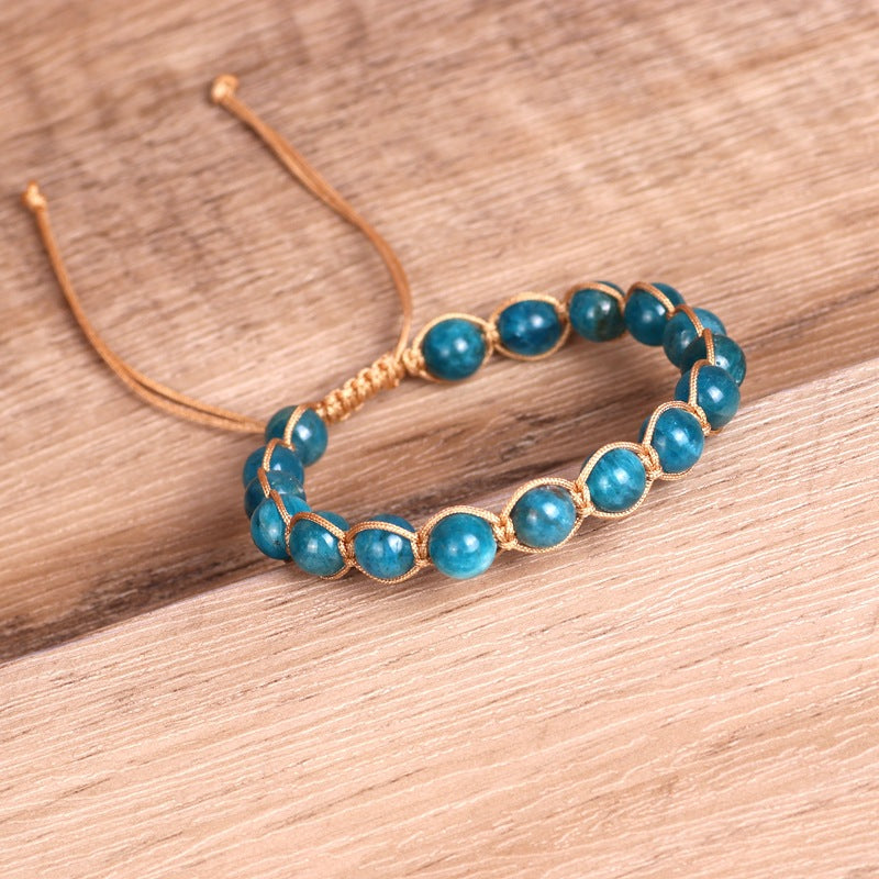 Blue Marble Woven Bracelet