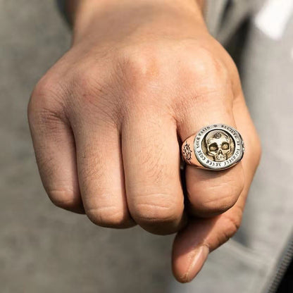 Retro Viking Skull Ring