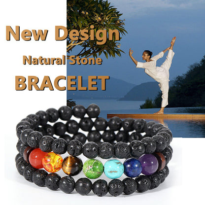 Chakras Natural Crystal Stone Bracelet