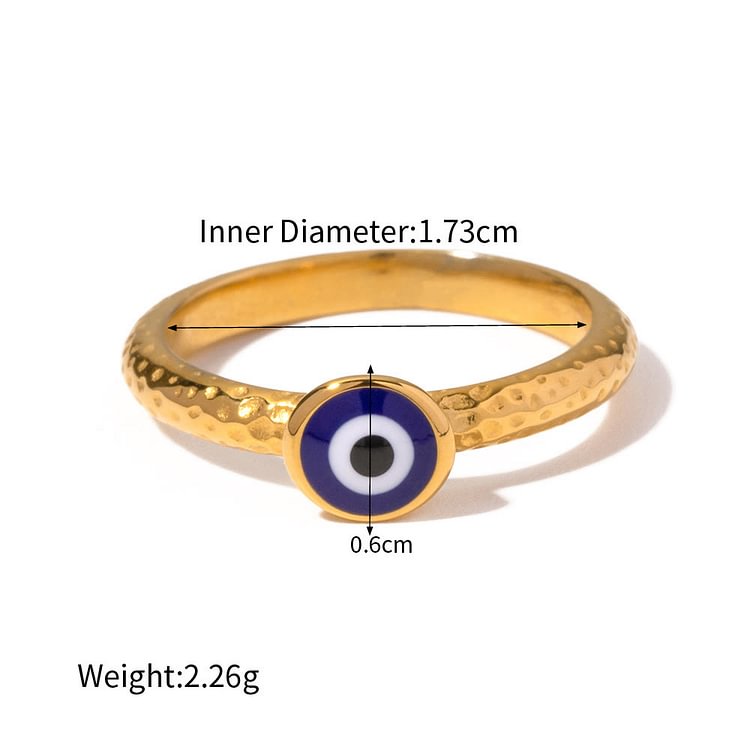 Various Evil Eye Glue Golden Adjustable Rings