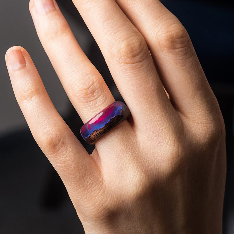 Wood Resin Glow Ring