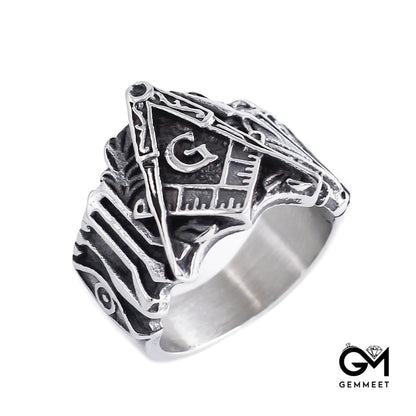 Vintage Freemason Templar Ring for Men