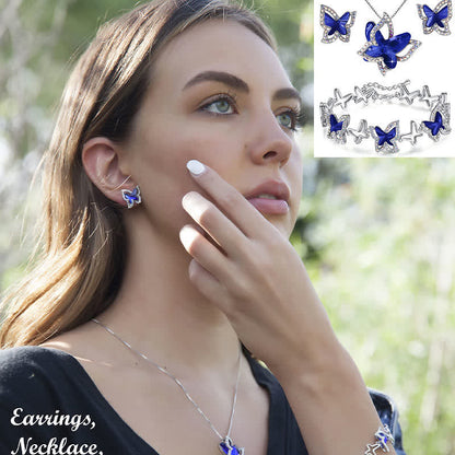 "Spread Your Wing" - Butterfly Birthstone Crystal Necklace