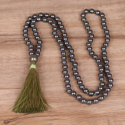 Meditation Hematite Soft Fringe Necklace