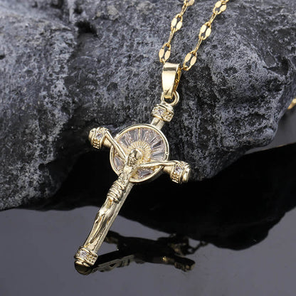 Men's Crucifix Cross Jesus Necklace