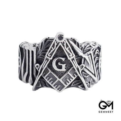 Vintage Freemason Templar Ring for Men