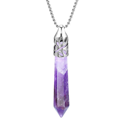 Crystal Bullet Protection Gemstone Necklace