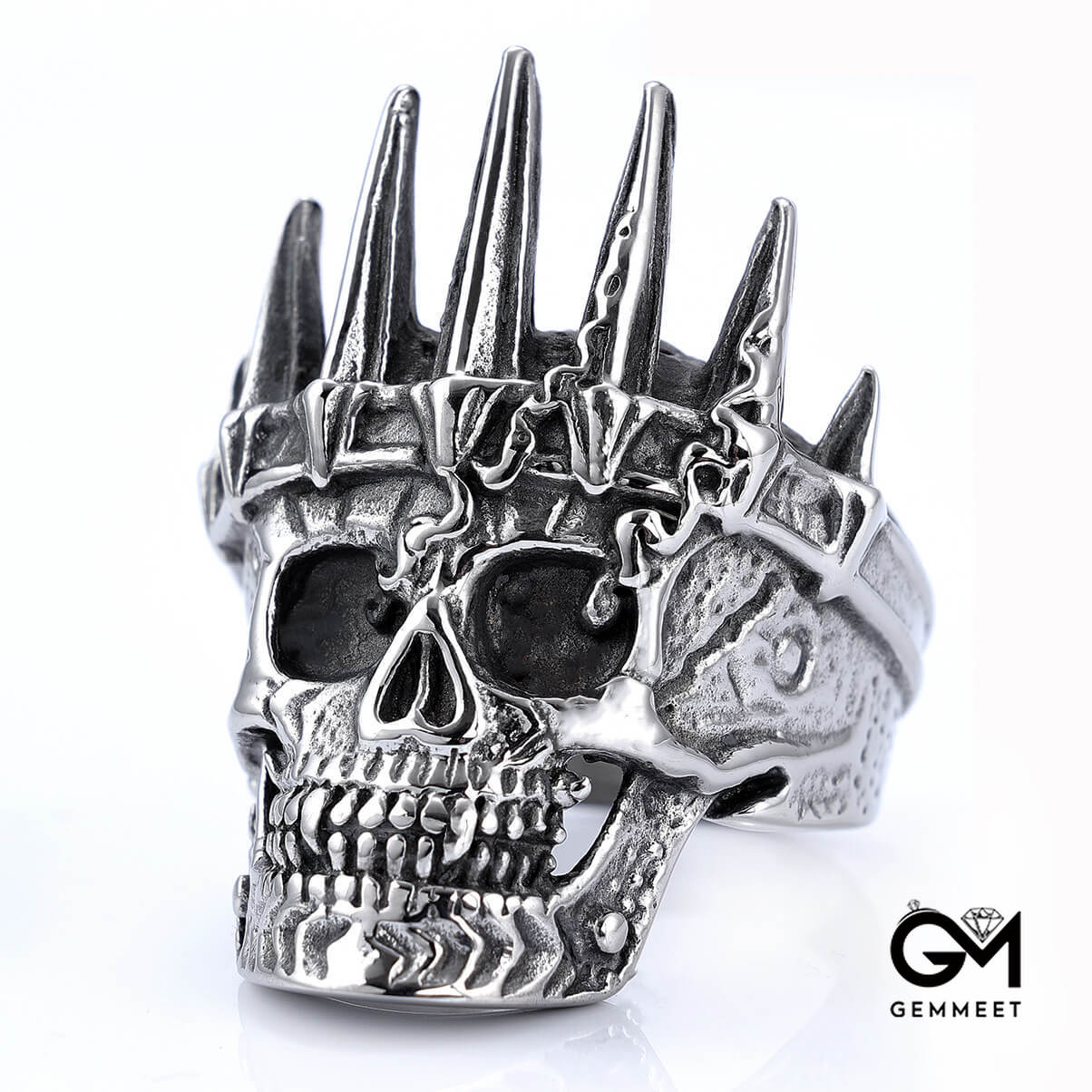 Crown Skull Titanium Steel Men's Ring