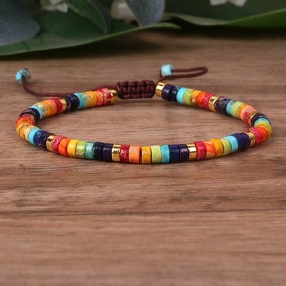 Rainbow Bracelet Woven Men and Women Friendship Bracelet