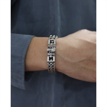 Halloween Hiphop Skull Totem Titanium Steel Bracelet