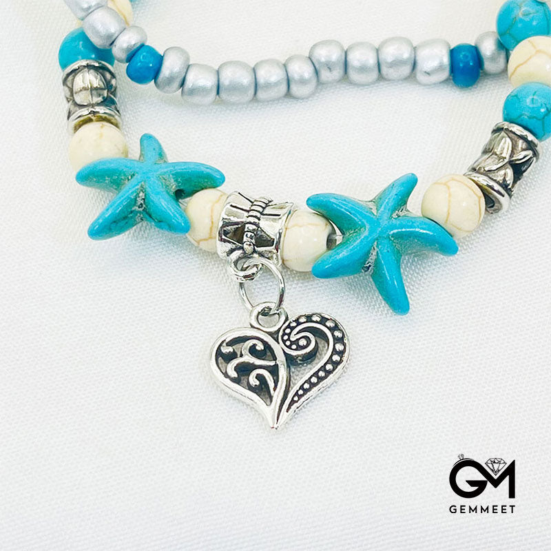 Turquoise Turtle Symbol Love  Bracelet Anklet