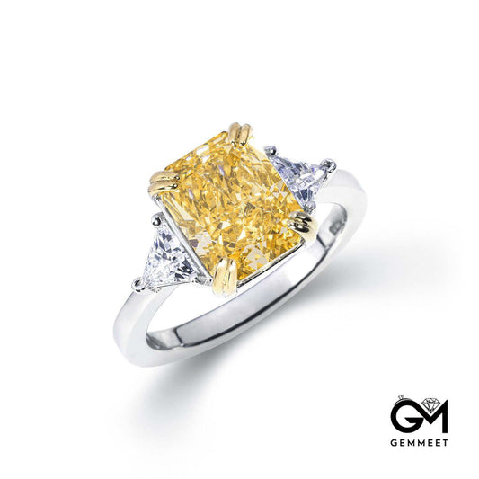 Yellow White Zircon French Ring