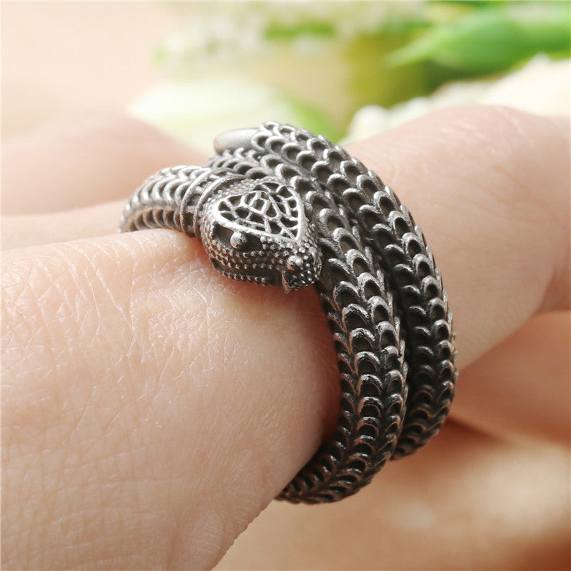 Animal Snake Retro Trendy Male Venomous Snake Ring