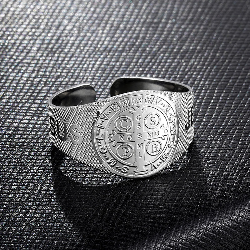 Men's Cross Jesus Ring